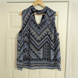 ALYX Blue And White sleeveless blouse halter neck  size 2X